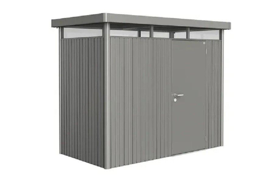 Biohort Highline H1 metalen tuinhuis 275x155x222 cm met enkele deur