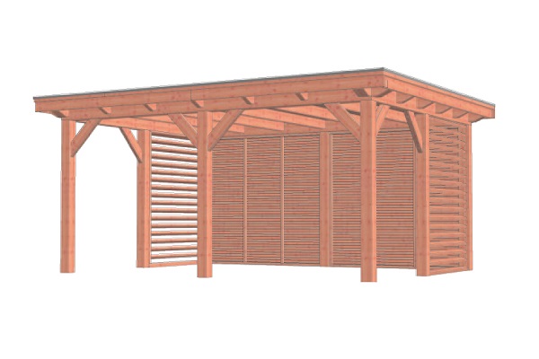 Buitenverblijf Florence 545x425 cm - Plat dak - Combinatie 1 afbeelding