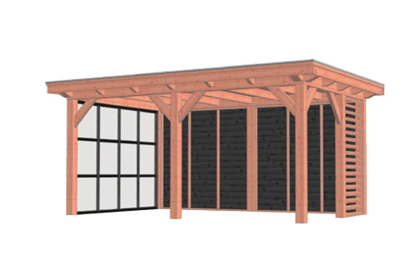 Buitenverblijf Florence 545x360 cm - Plat dak - Combinatie 1 afbeelding