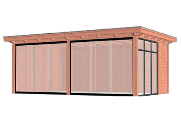 Buitenverblijf Florence 650x425 cm - Plat dak - Combinatie 1 afbeelding