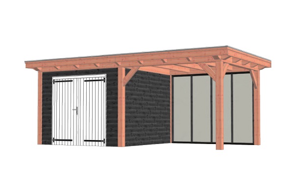 Buitenverblijf Florence 650x360 cm - Plat dak - Combinatie 1 afbeelding