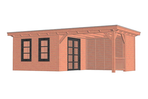 Buitenverblijf Florence 780x425 cm - Plat dak - Combinatie 1 afbeelding