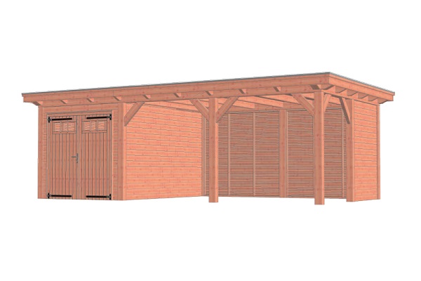 Buitenverblijf Florence 785x425 cm - Plat dak - Combinatie 1 afbeelding