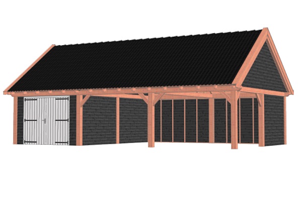 Buitenverblijf Zadeldak XXL 1145x700 cm - Combinatie 1 afbeelding