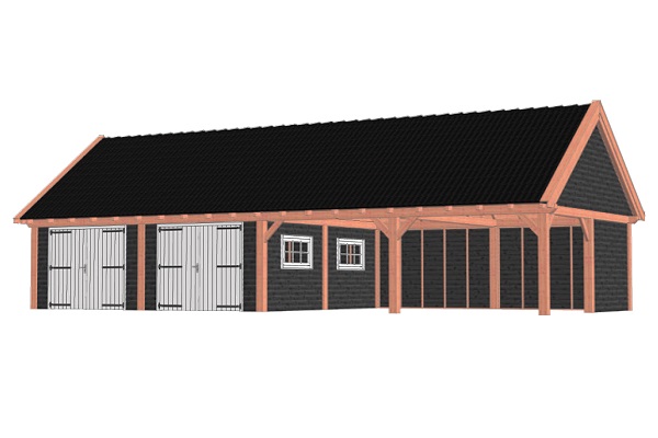 Buitenverblijf Zadeldak XXL 1505x700 cm - Combinatie 1 afbeelding