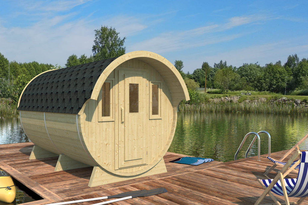 Camping Barrel 3.3 - 215x330 cm - incl. dakshingles - onbehandeld afbeelding