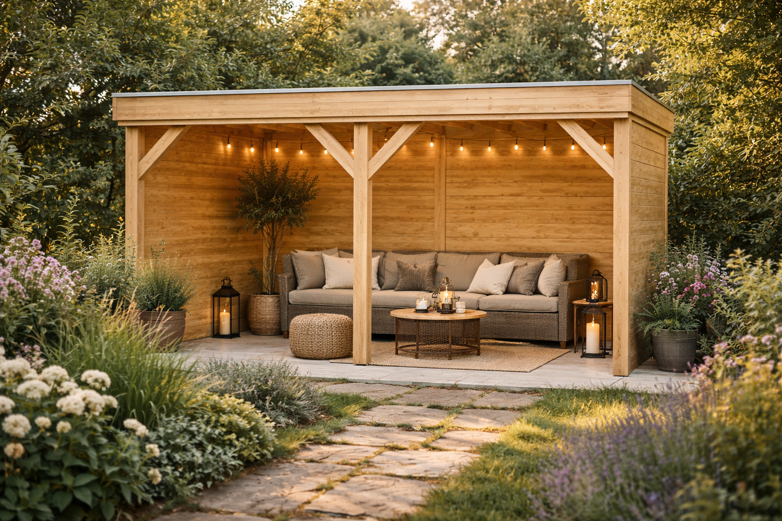 Overkapping Novo 500x270 cm Douglas (Incl. EPDM)