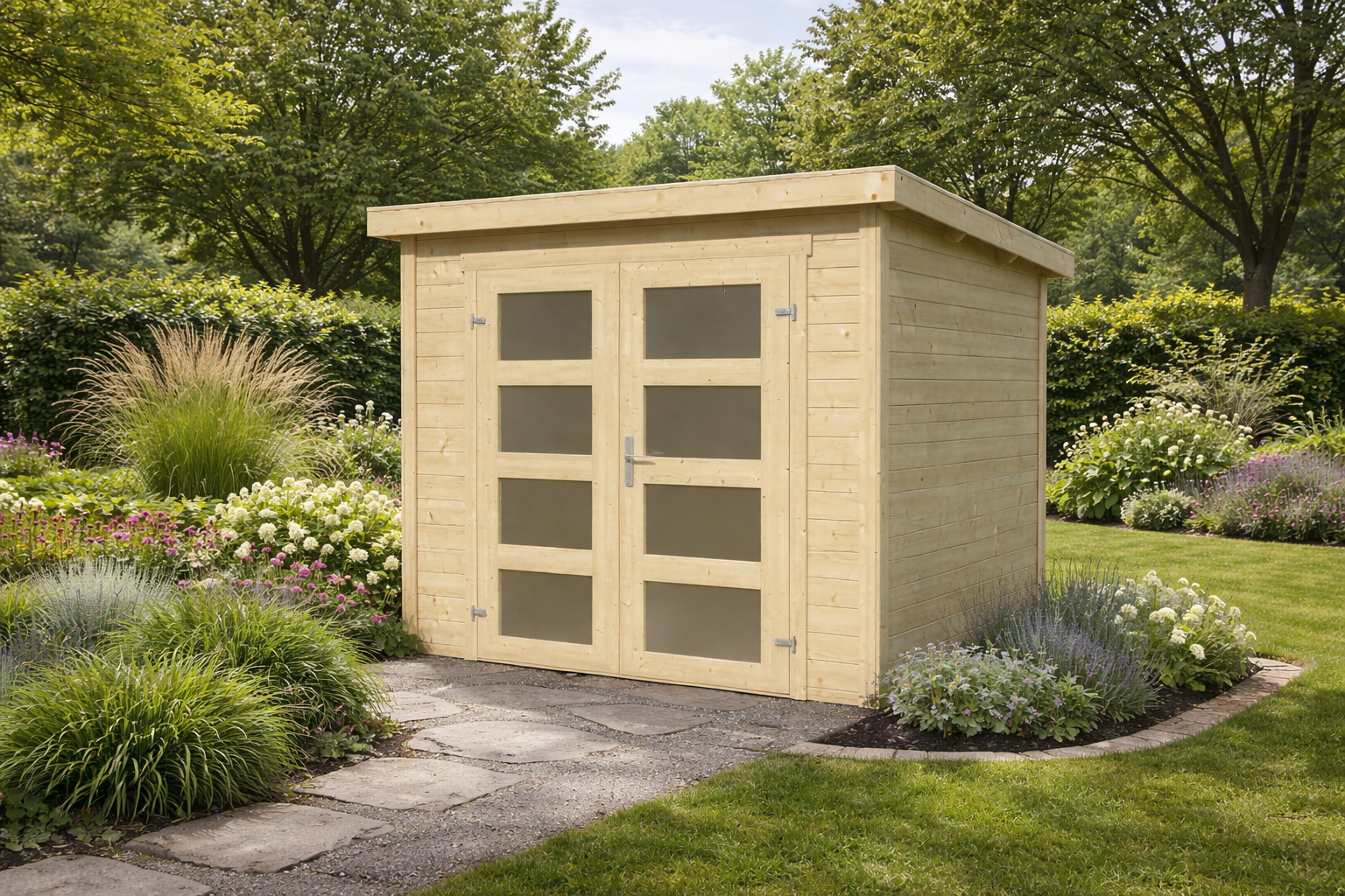 Blokhut Bart 250x250cm 28mm vuren blank