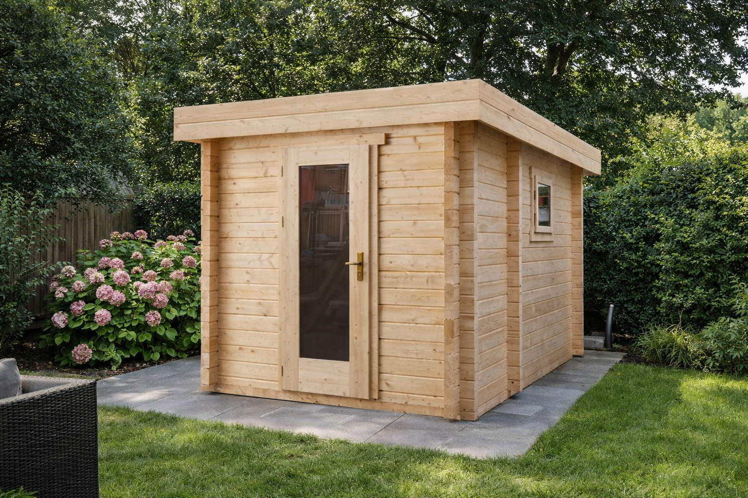 Interflex 2335 Buitensauna 231x343 cm 70 mm vuren blank