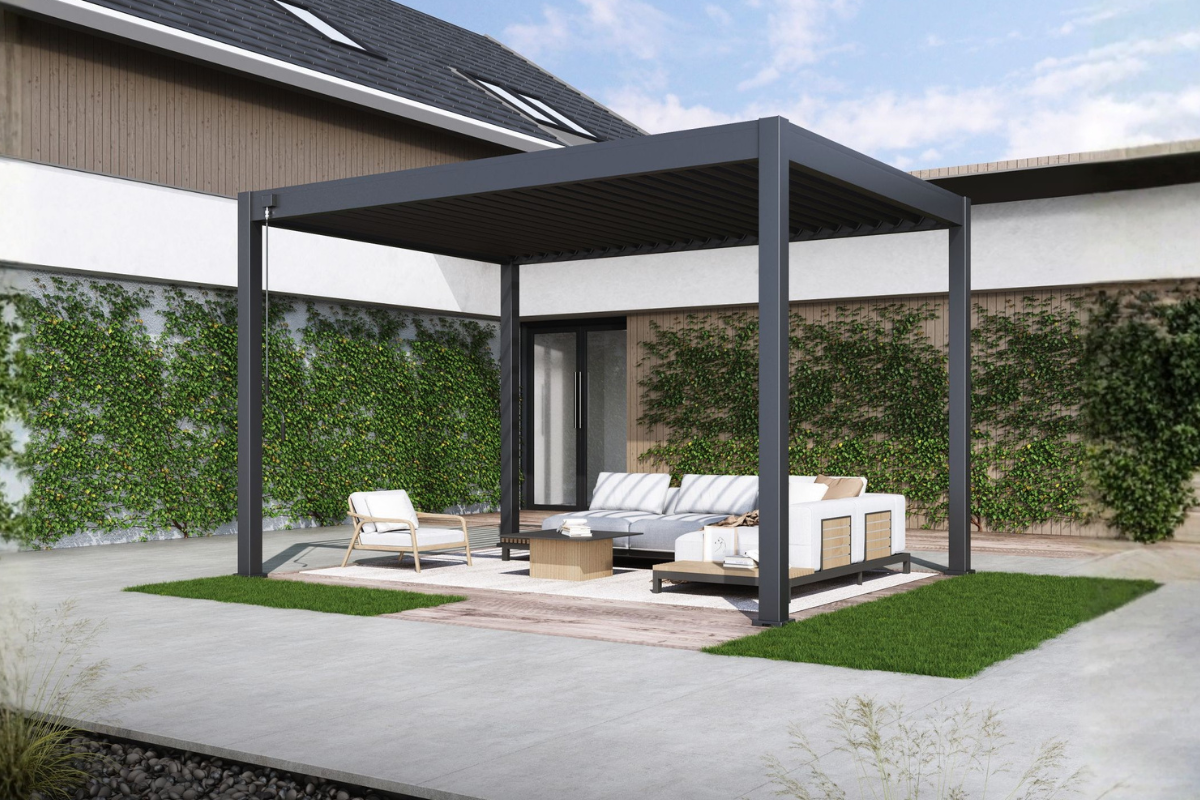 Tuindeco Advance Line vrijstaande aluminium overkapping 300x400x255 cm antraciet