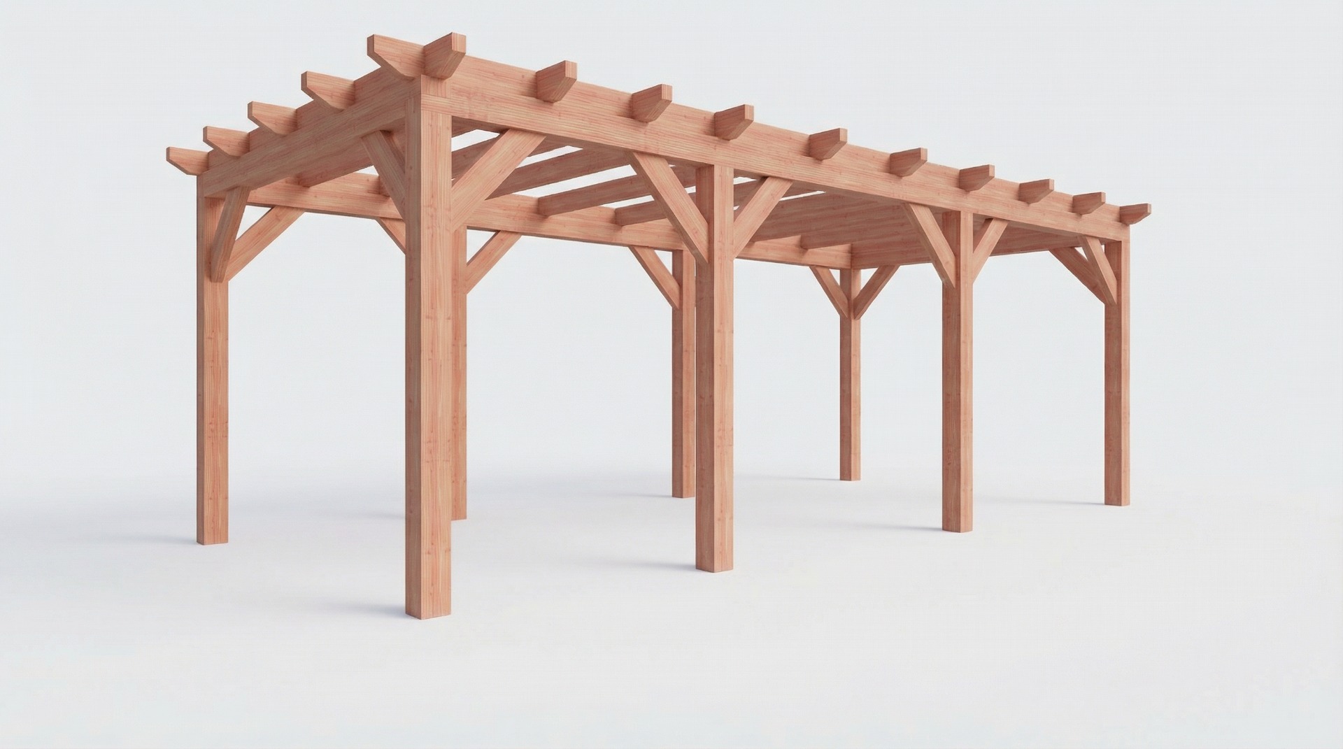 Bouwpakket overkapping 709x346 cm fijnbezaagd Douglas