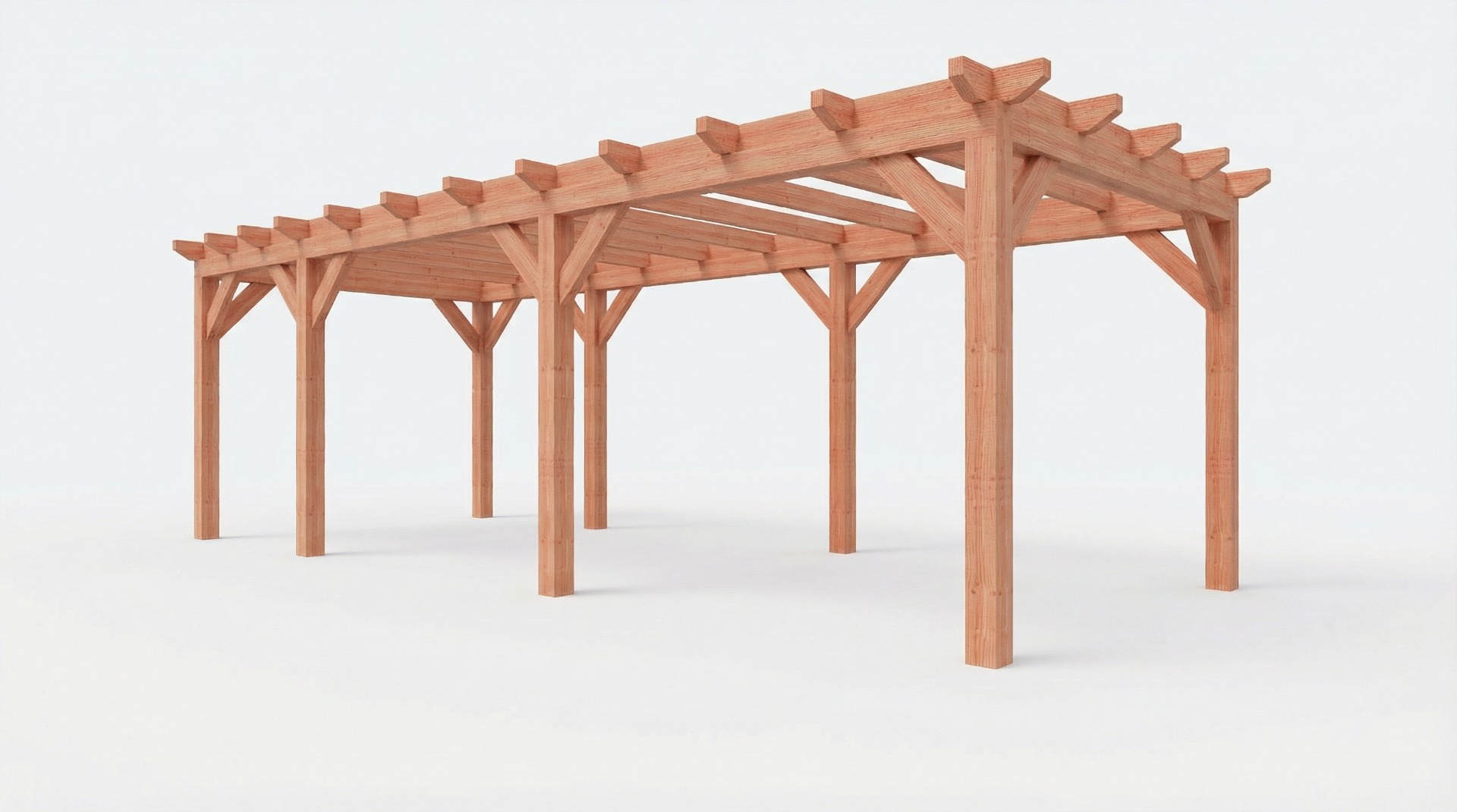 Bouwpakket overkapping 815x346 cm fijnbezaagd Douglas