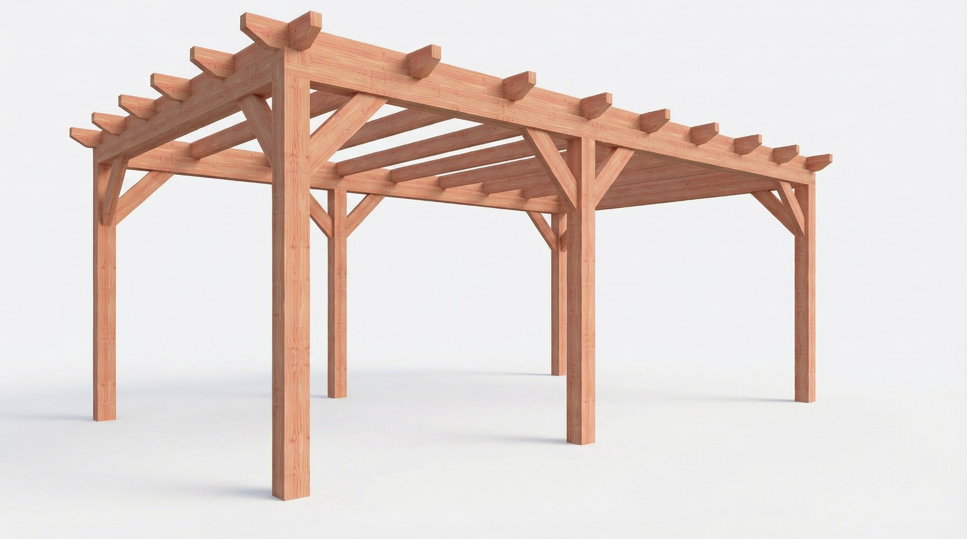 Bouwpakket overkapping 648,5x410,5 cm fijnbezaagd Douglas