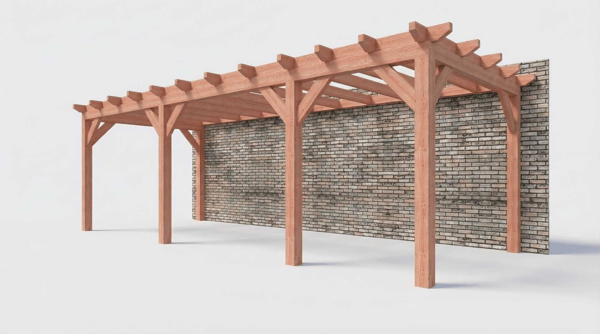 Bouwpakket aanbouwveranda 815x326 cm rechts fijnbezaagd Douglas