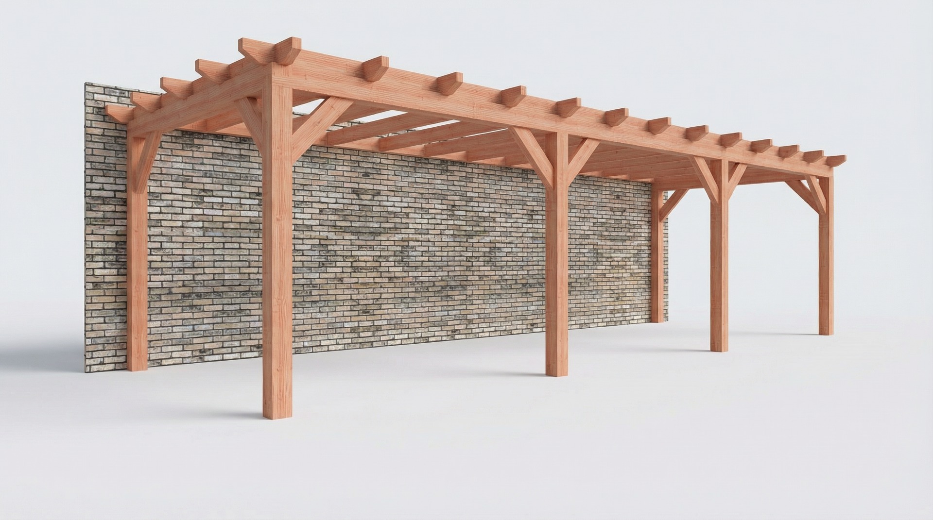 Bouwpakket aanbouwveranda 928x326 cm fijnbezaagd Douglas
