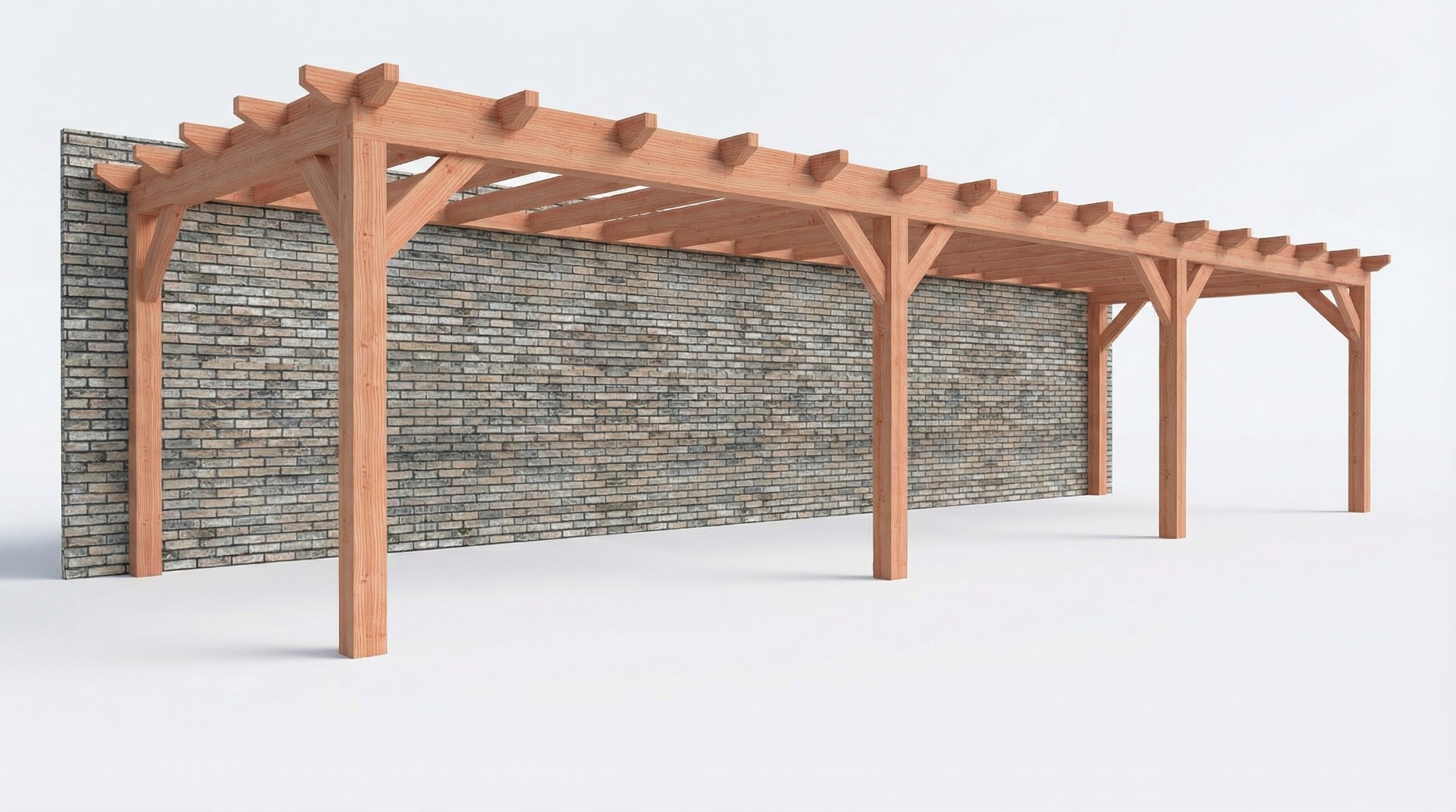 Bouwpakket aanbouwveranda 1121,5x326 cm fijnbezaagd Douglas