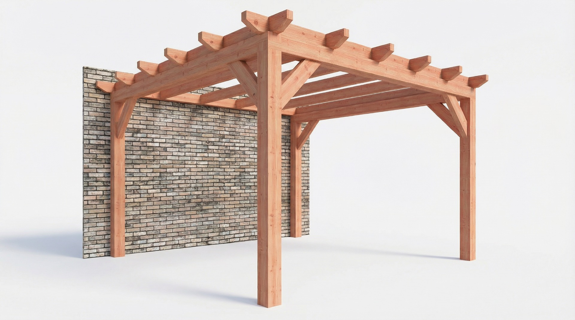 Bouwpakket aanbouwveranda 410,5x390,5 cm fijnbezaagd Douglas