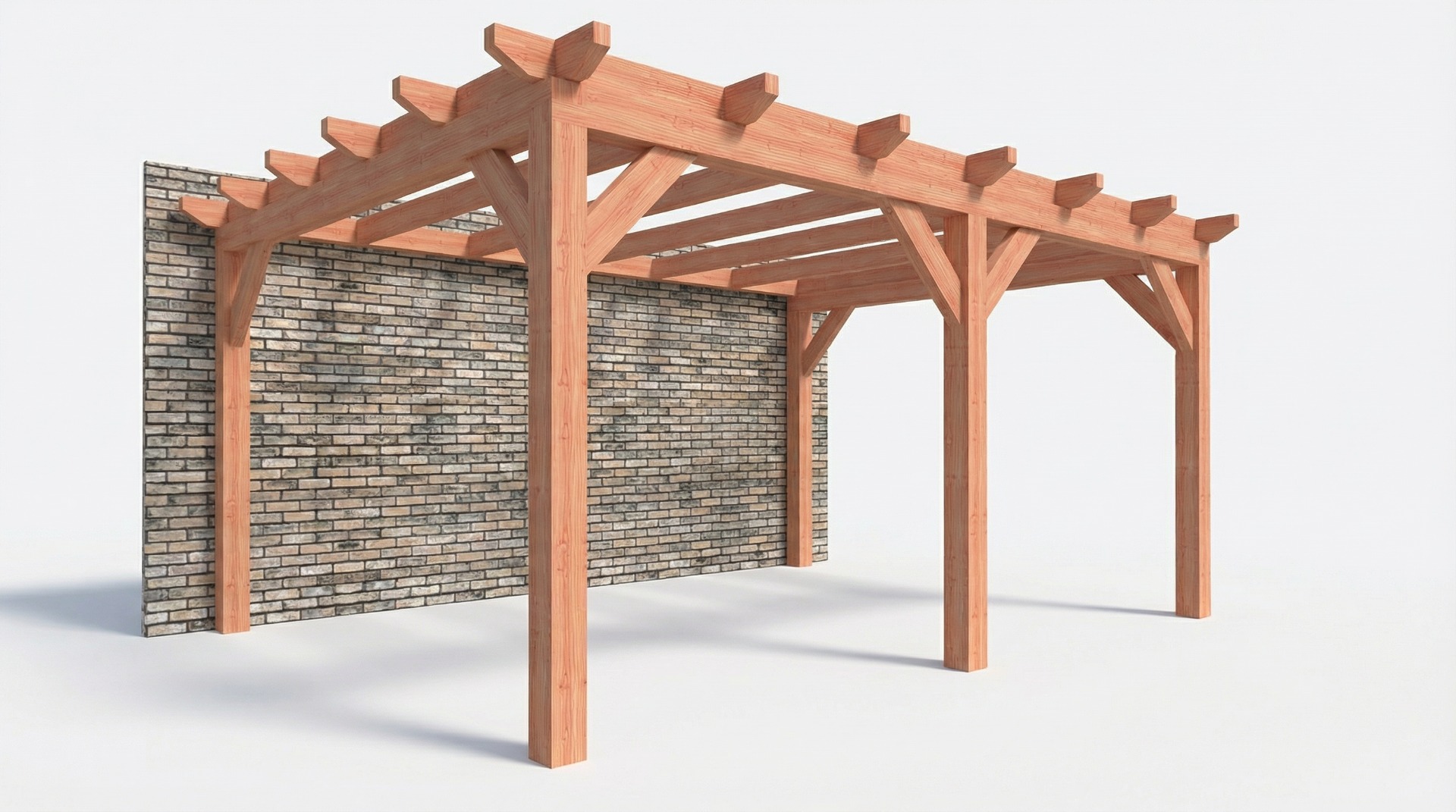 Bouwpakket aanbouwveranda 531x390,5 cm fijnbezaagd Douglas