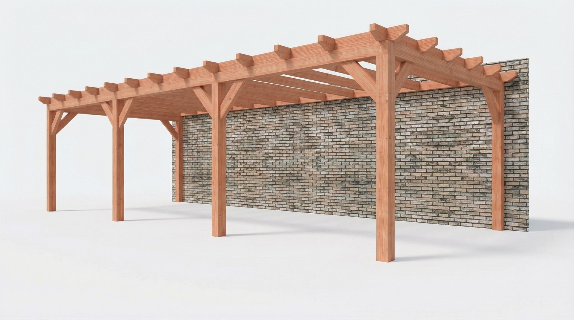 Bouwpakket aanbouwveranda 928x390,5 cm fijnbezaagd Douglas