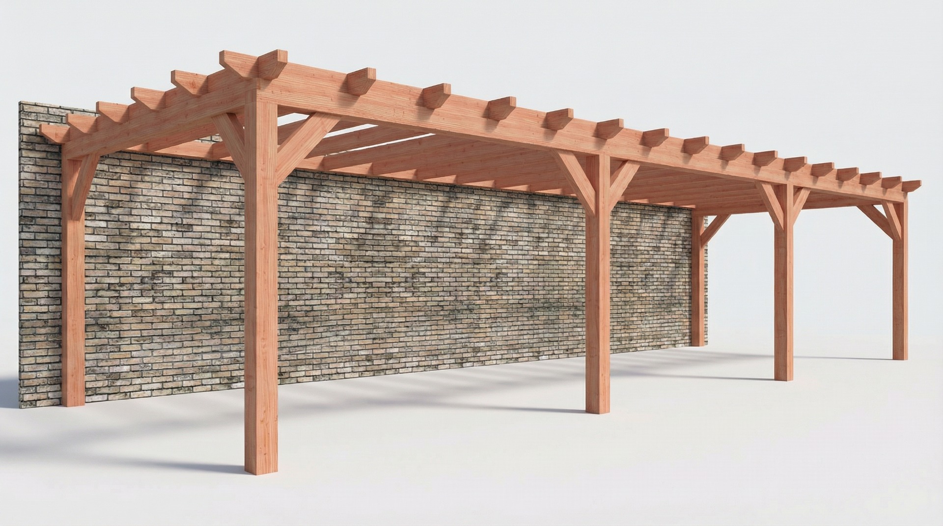 Bouwpakket aanbouwveranda 1121,5x390,5 cm fijnbezaagd Douglas