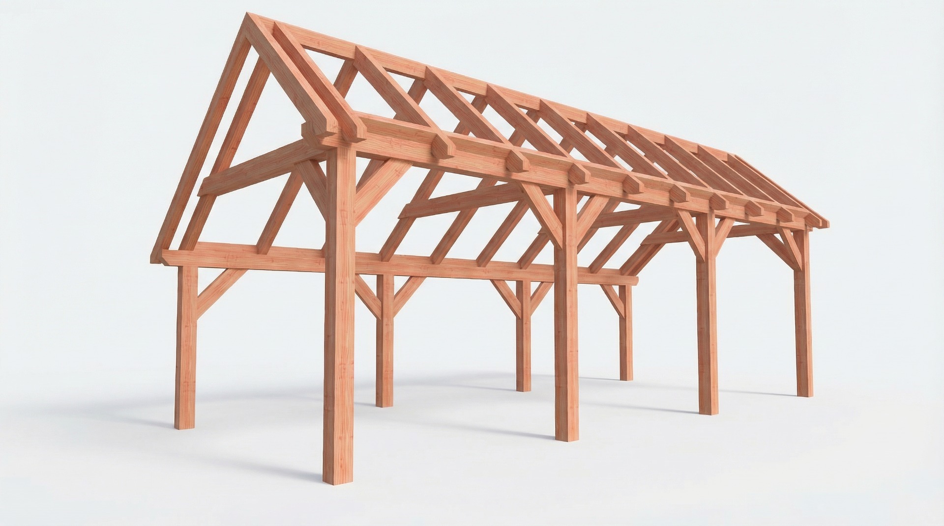 Bouwpakket kapschuur 769x346 cm fijnbezaagd Douglas