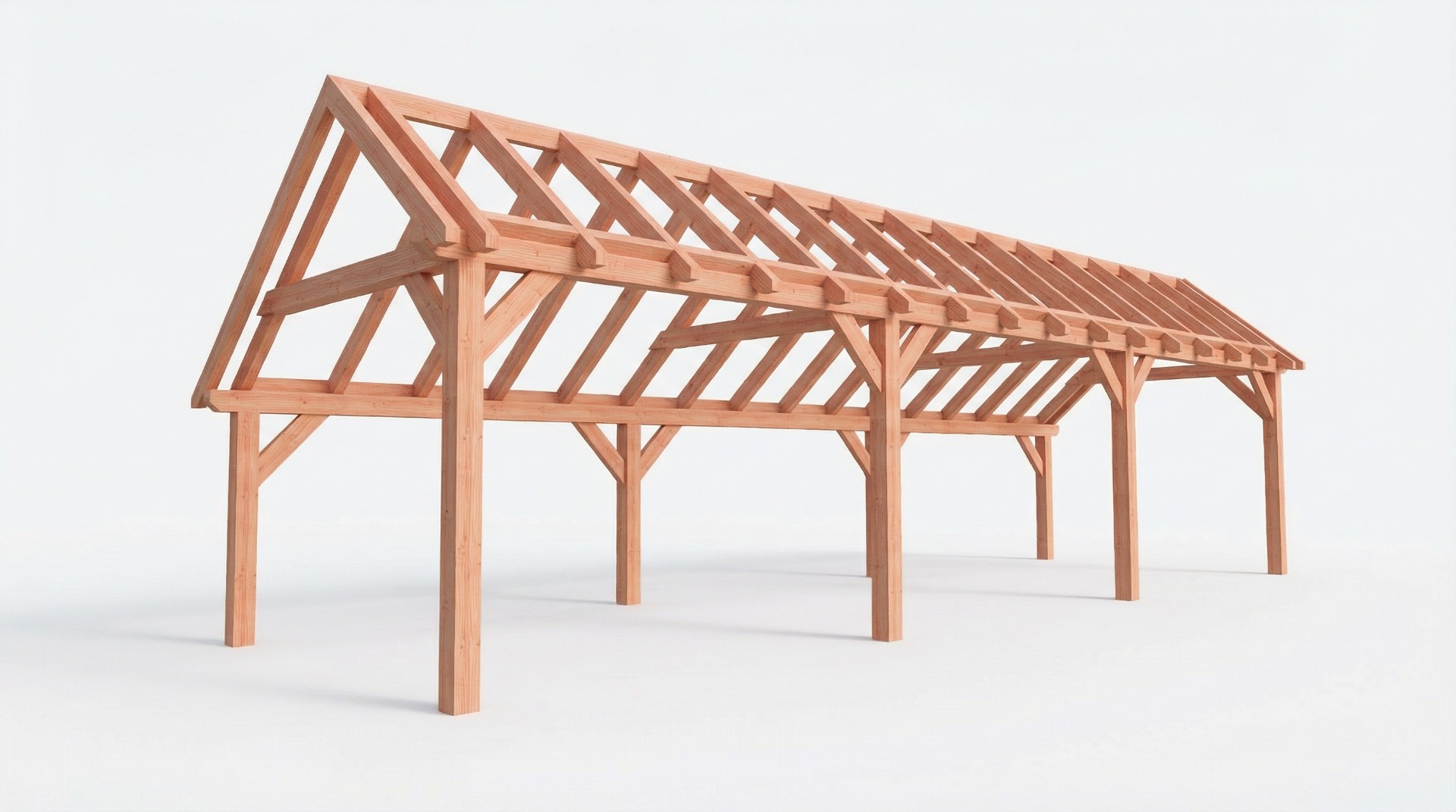 Bouwpakket kapschuur 1121,5x346 cm fijnbezaagd Douglas