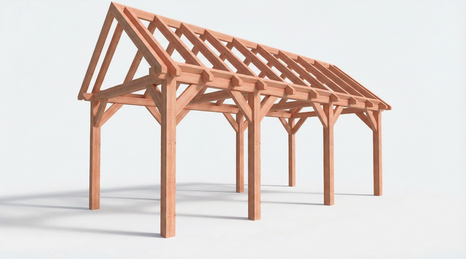 Bouwpakket zadeldak 709x346 cm fijnbezaagd Douglas