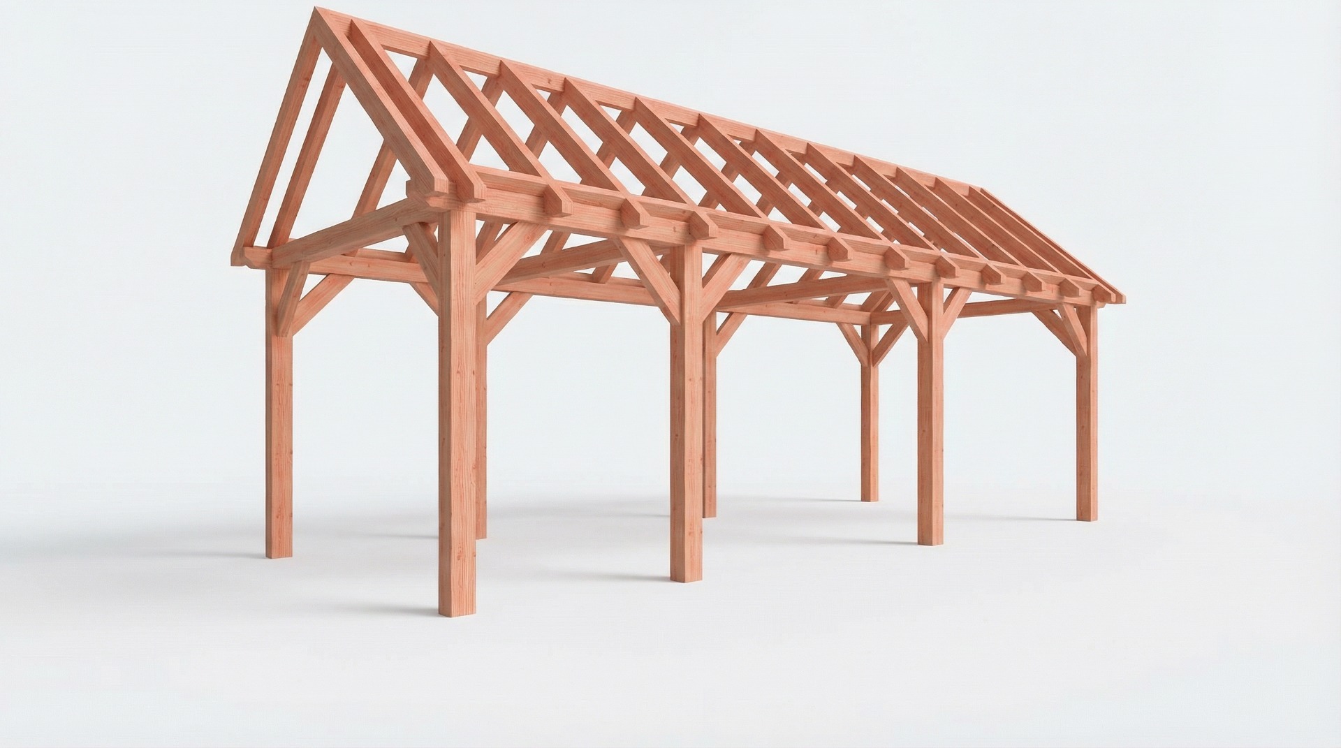 Bouwpakket zadeldak 815x346 cm fijnbezaagd Douglas