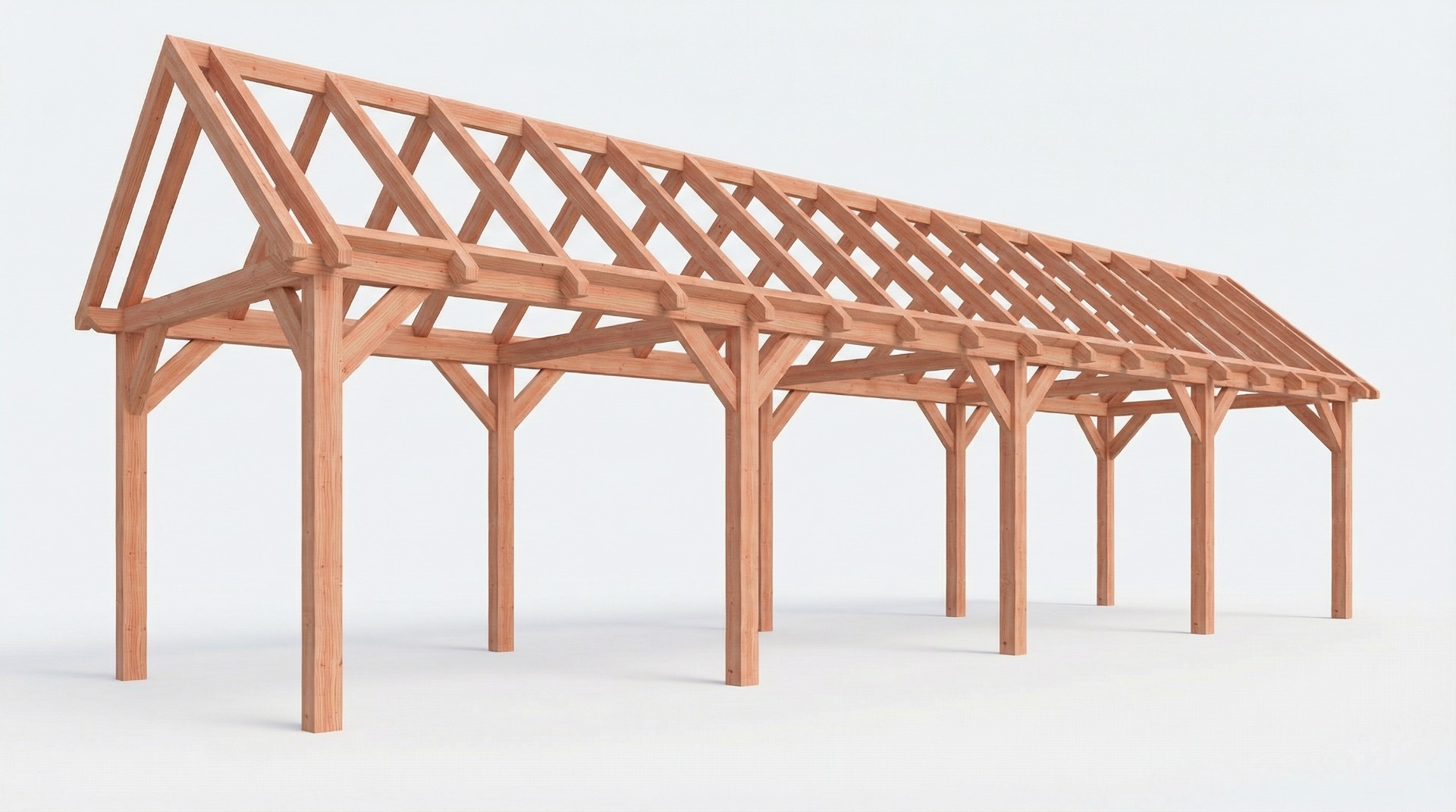 Bouwpakket zadeldak 1219x346 cm fijnbezaagd Douglas