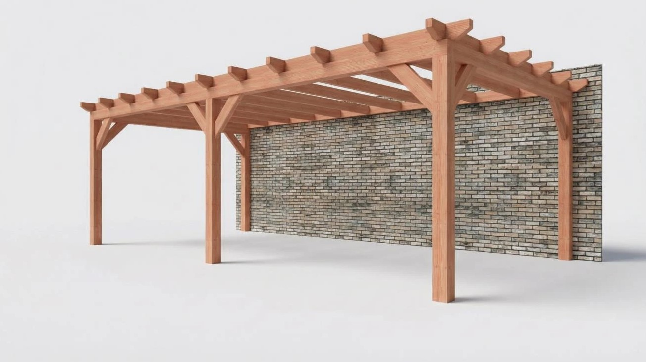 Bouwpakket aanbouwveranda 766x390,5 cm fijnbezaagd Douglas