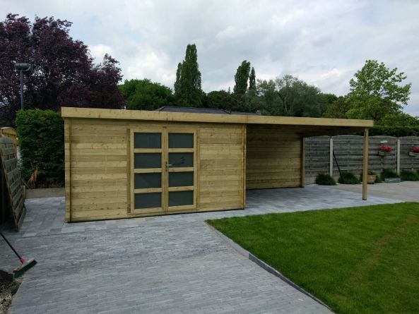 Blokhut New Florida geïmpregneerd 28mm 830x325 cm - Maaseik