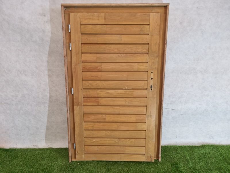 Enkele houten blanke deur – rechtsdraaiend, inclusief kozijn (191 x 118,5 cm) - SALE25072 Enkele houten blanke deur – rechtsdraaiend, inclusief kozijn (191 x 118,5 cm) - SALE25072