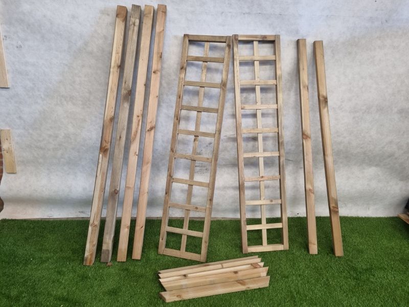 Rozenboog van geïmpregneerd hout – compleet pakket - SALE25108 Rozenboog van geïmpregneerd hout – compleet pakket - SALE25108