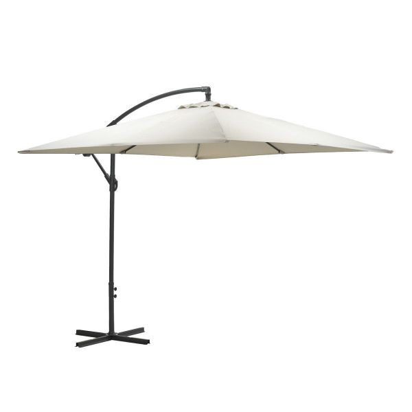 Corfu parasol - 250x250 cm - carbon black - sand Corfu parasol - 250x250 cm - carbon black - sand