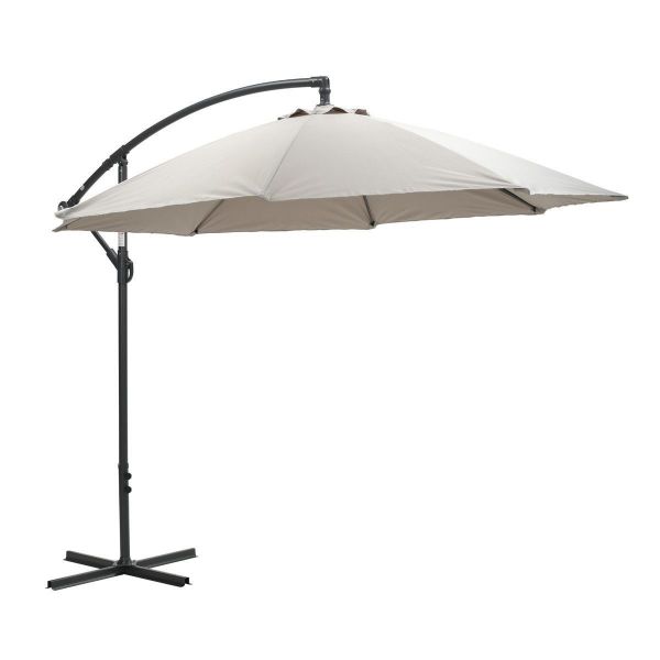 Athene parasol - Ø300 cm - carbon black - sand Athene parasol - Ø300 cm - carbon black - sand