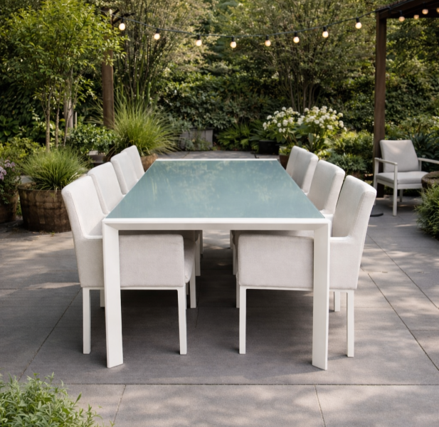 Textileen dinnerset Montgomery wit - Showmodel Amersfoort