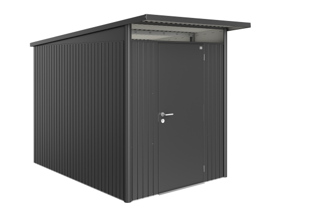 Biohort AvantGarde A3 metalen berging 180x260x218 cm donkergrijs met enkele deur Biohort AvantGarde A3 metalen berging 180x260x218 cm donkergrijs met enkele deur