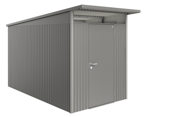 Biohort AvantGarde A4 metalen berging 180x340x222 cm kwartsgrijs met enkele deur Biohort AvantGarde A4 metalen berging 180x340x222 cm kwartsgrijs met enkele deur