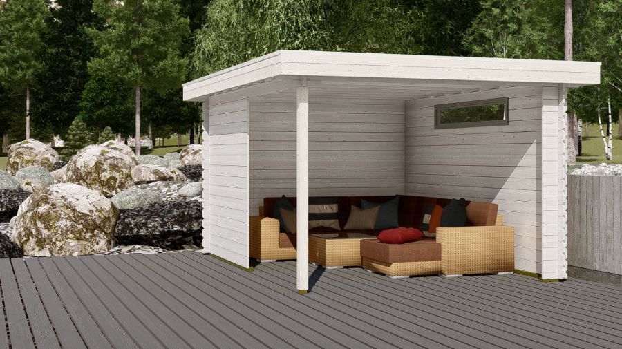 Woodpro Lintelo Overkapping 400x300 cm 28 mm vuren blank Woodpro Lintelo Overkapping 400x300 cm 28 mm vuren blank