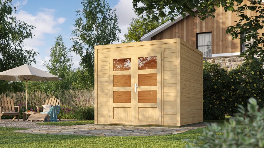 Outdoor Life Quby blokhut 250x250 cm 28 mm vuren blank