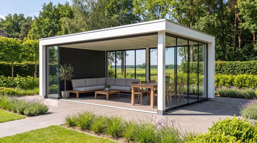 Buitenverblijf Verona model links 625 x 400 cm
