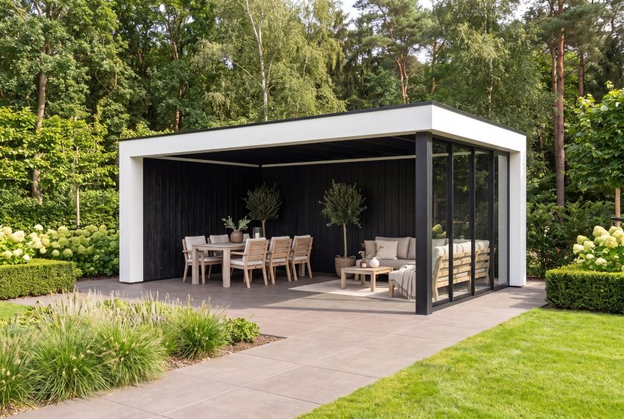 Buitenverblijf Verona model links 625 x 400 cm