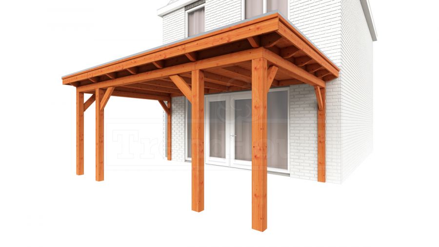 Trendhout Aanbouwveranda Lucca 560x390 cm - Plat dak Trendhout Aanbouwveranda Lucca 560x390 cm - Plat dak