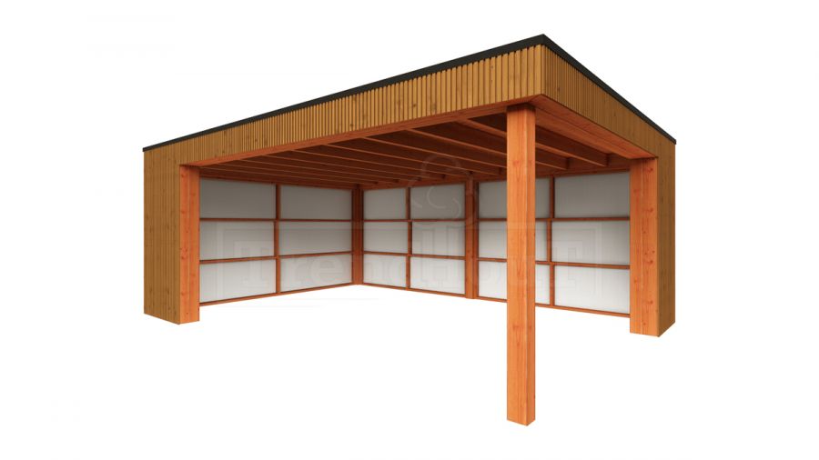 Trendhout Buitenverblijf Capri 610x490 - Plat dak model links Trendhout Buitenverblijf Capri 610x490 - Plat dak model links