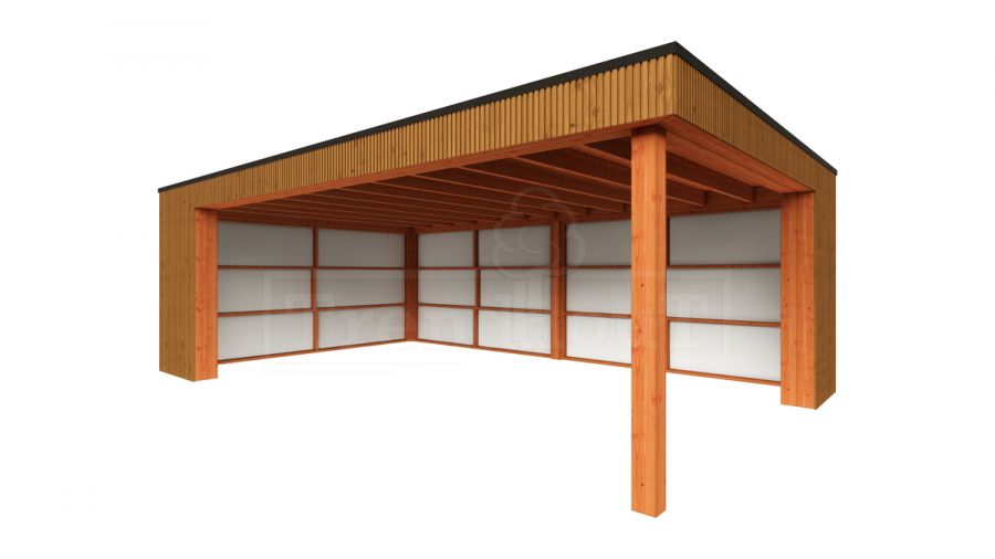 Trendhout Buitenverblijf Capri 720x490 - Plat dak model links