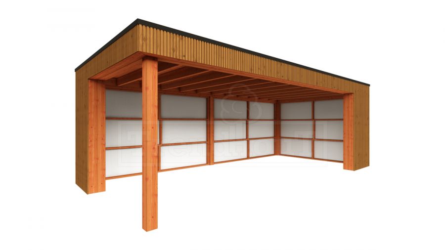 Trendhout Buitenverblijf Capri 720x375 - Plat dak model rechts Trendhout Buitenverblijf Capri 720x375 - Plat dak model rechts