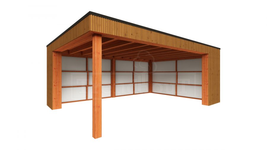 Trendhout Buitenverblijf Capri 610x490 - Plat dak model rechts Trendhout Buitenverblijf Capri 610x490 - Plat dak model rechts