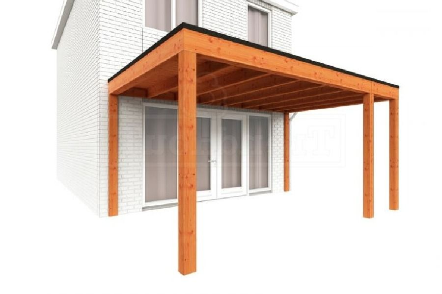 Trendhout Aanbouwveranda Modena 470x365 cm - model rechts
