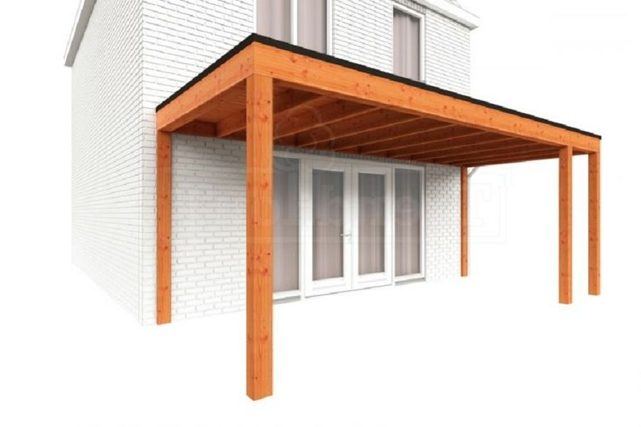 Trendhout Aanbouwveranda Modena 590x300 cm - model rechts