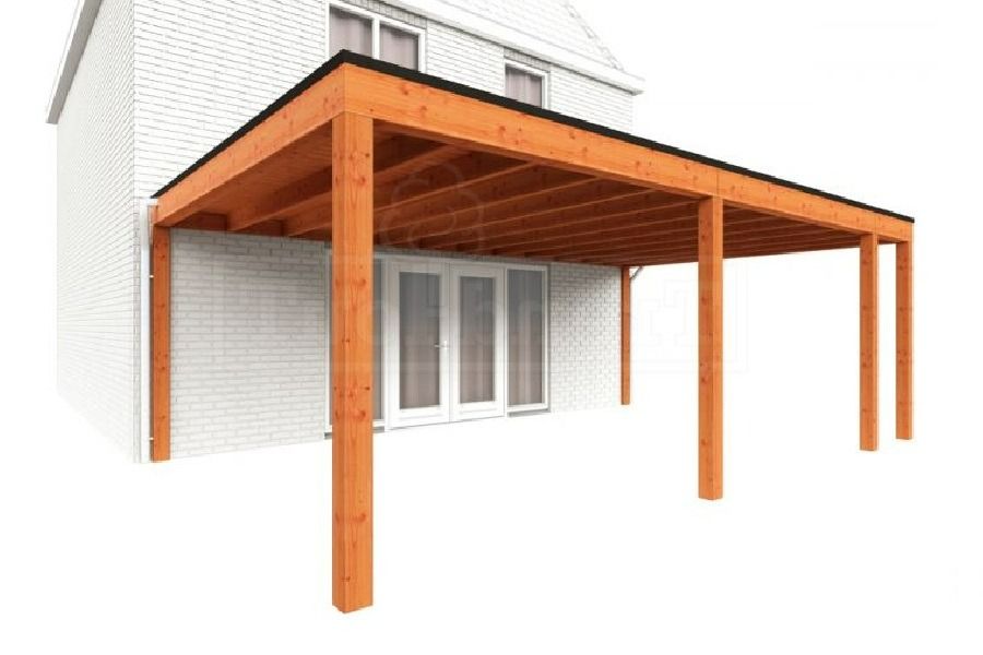 Trendhout Aanbouwveranda Modena 695x485 cm - model rechts Trendhout Aanbouwveranda Modena 695x485 cm - model rechts